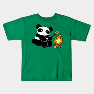 Campfire Panda Kids T-Shirt